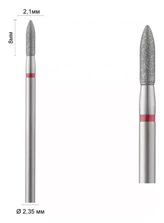 Бор прямий (циліндричний, стрілчастий кінець) DLX 249 — Зуботехнічні інструменти