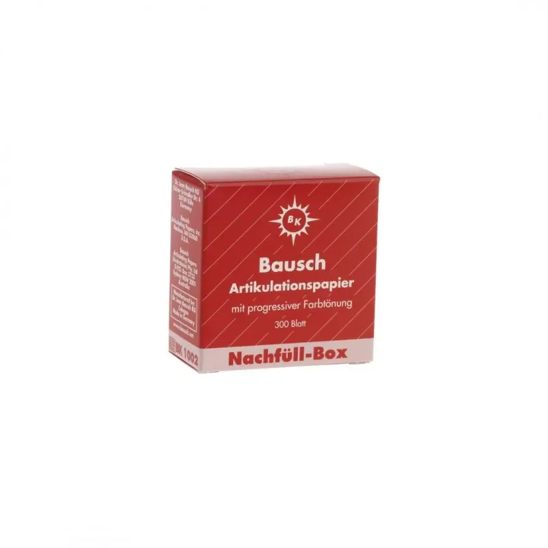 Папір артикуляційний Бауш (Bausch) BK1002 червоний 200 мкм 1000 шт — Одноразові витратні матеріали