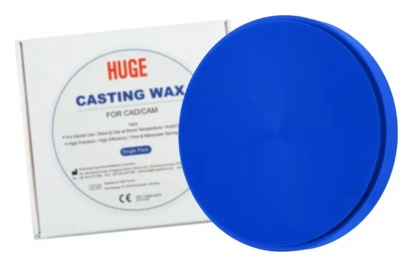 HUGE Диск восковий Casting Wax синій 98 — Матеріали зуботехнічні