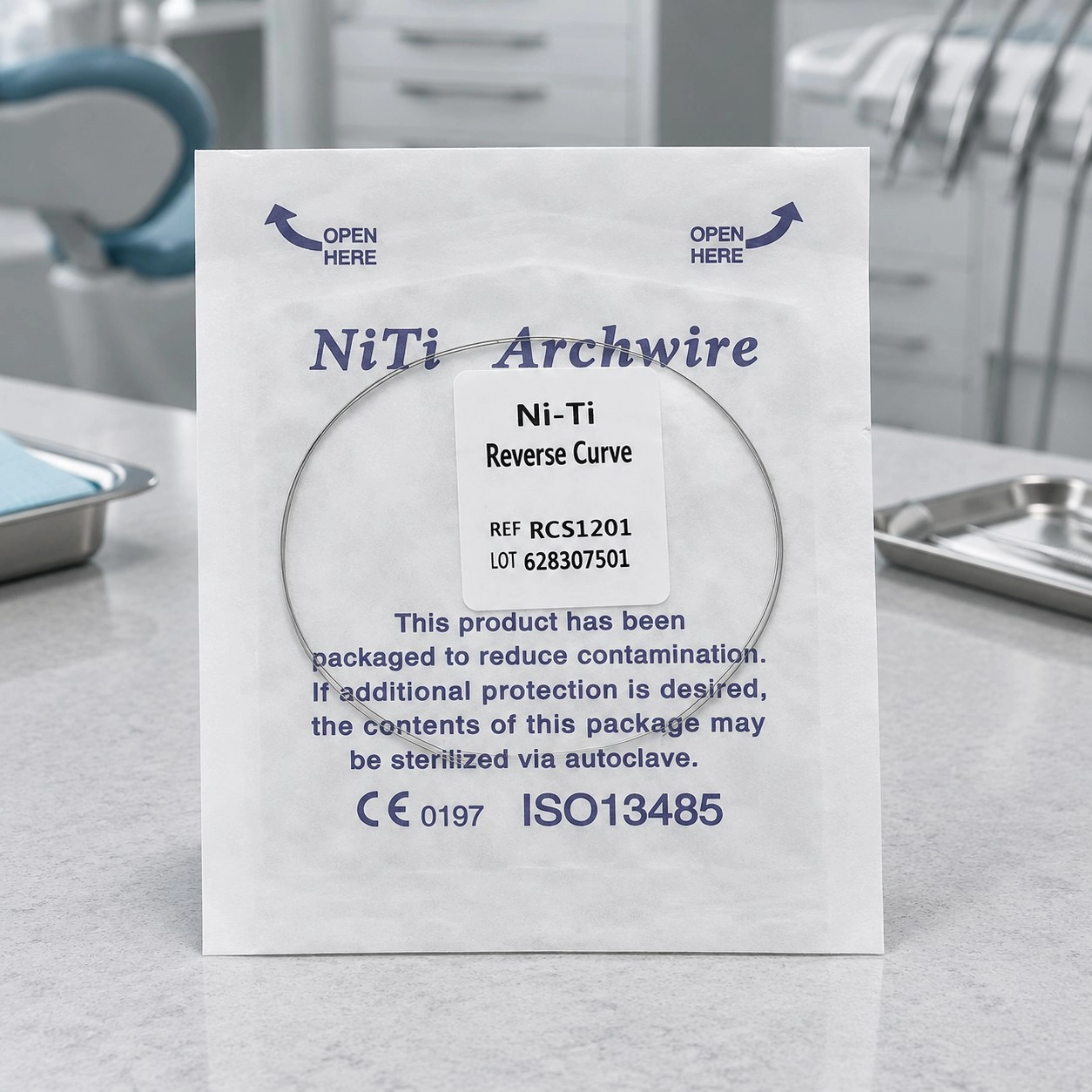 DTC Дуга Niti реверсійна 0.016 x 0.016 верхня щелепа N341-1616U 2 шт — Ортодонтичні інструменти