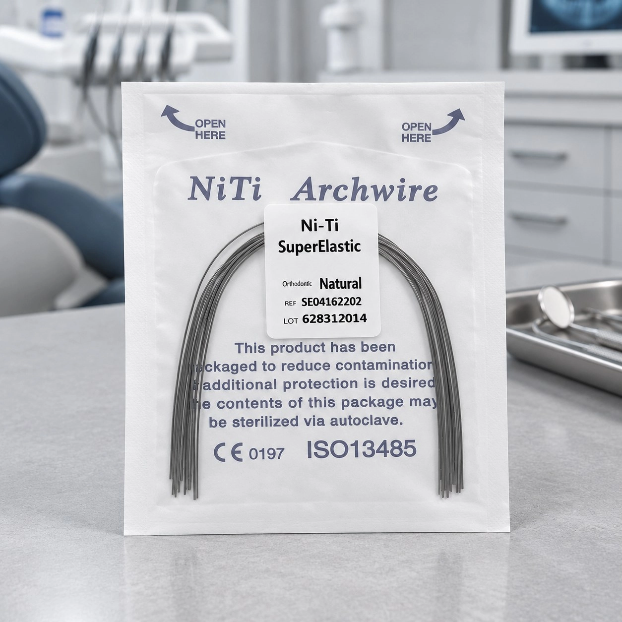 DTC Дуга Niti суперєластічная натуральна 0.012 нижня щелепа N141-12L 10 шт — Ортодонтичні інструменти