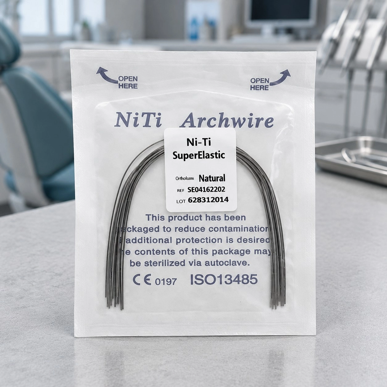 DTC Дуга Niti суперєластічная натуральна 0.014 нижня щелепа N141-14L 10 шт — Ортодонтичні інструменти