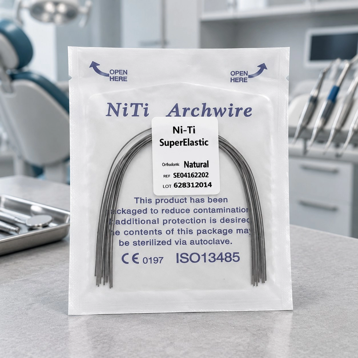DTC Дуга Niti суперєластічная натуральна 0.016 x 0.016 верхня щелепа N141-1616U 10 шт — Ортодонтичні інструменти