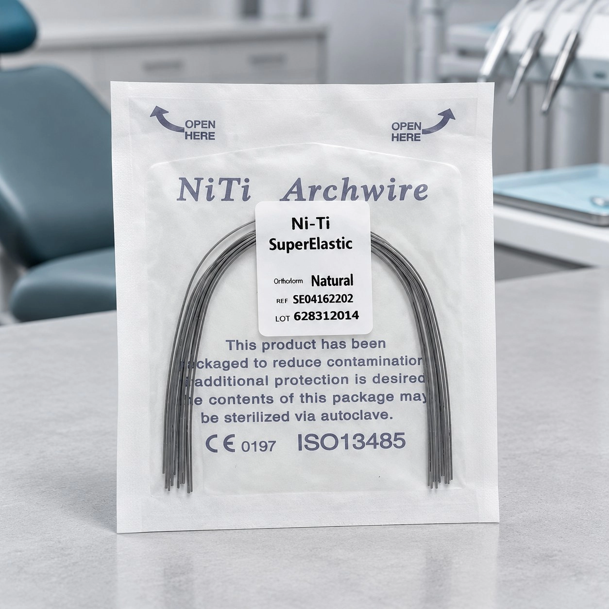 DTC Дуга Niti суперєластічная натуральна 0.018 x 0.022 верхня щелепа N141-1822U 10 шт — Ортодонтичні інструменти