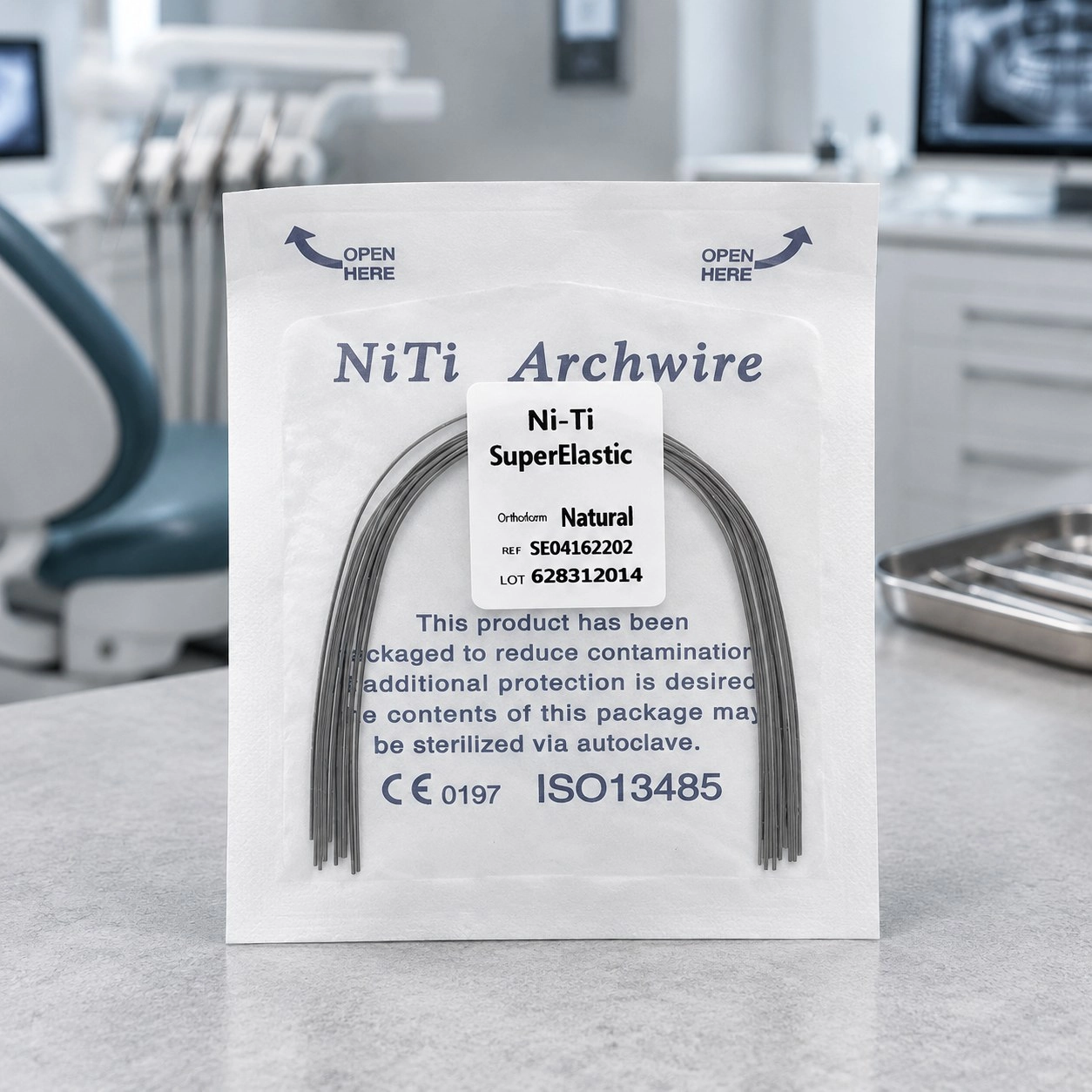 DTC Дуга Niti суперєластічная натуральна 0.020 нижня щелепа N141-20L 10 шт — Ортодонтичні інструменти