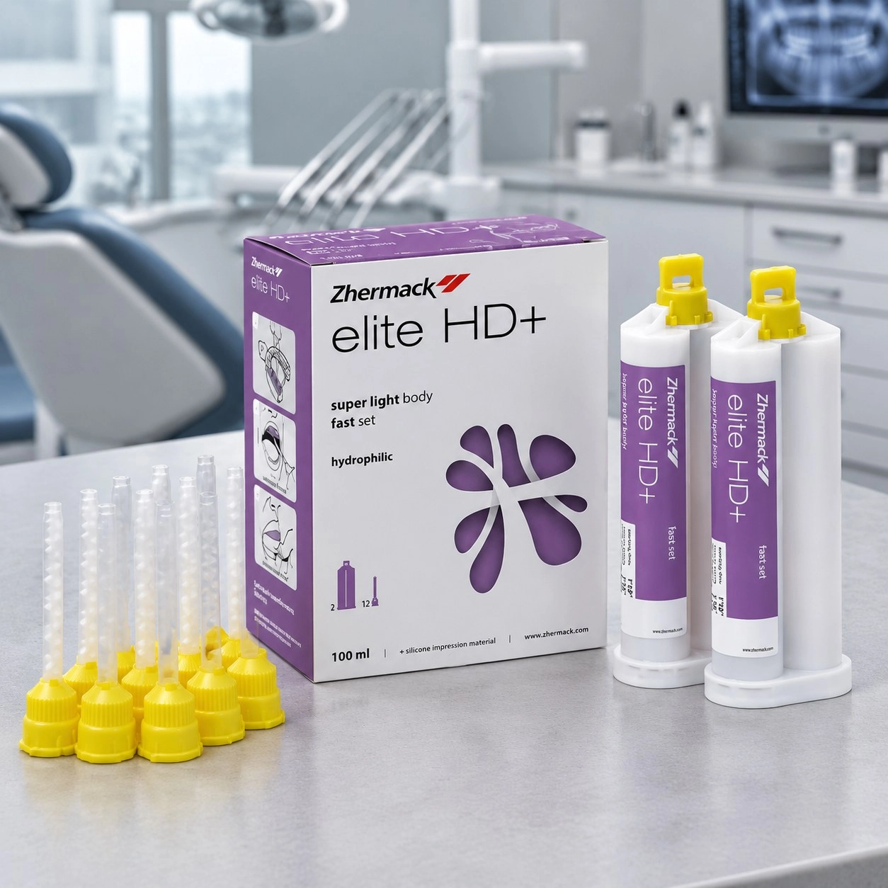 Zhermack Elite HD+ Super Light Body Fast Set (Еліт) 2 х 50 мл — Матеріали зуботехнічні