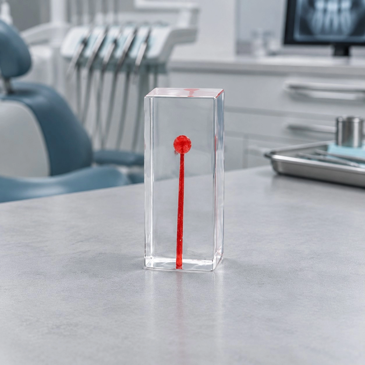 Ендоблок тренувальний, один канал пофарбований з гранулемою HST-N4-01 — Навчальні моделі