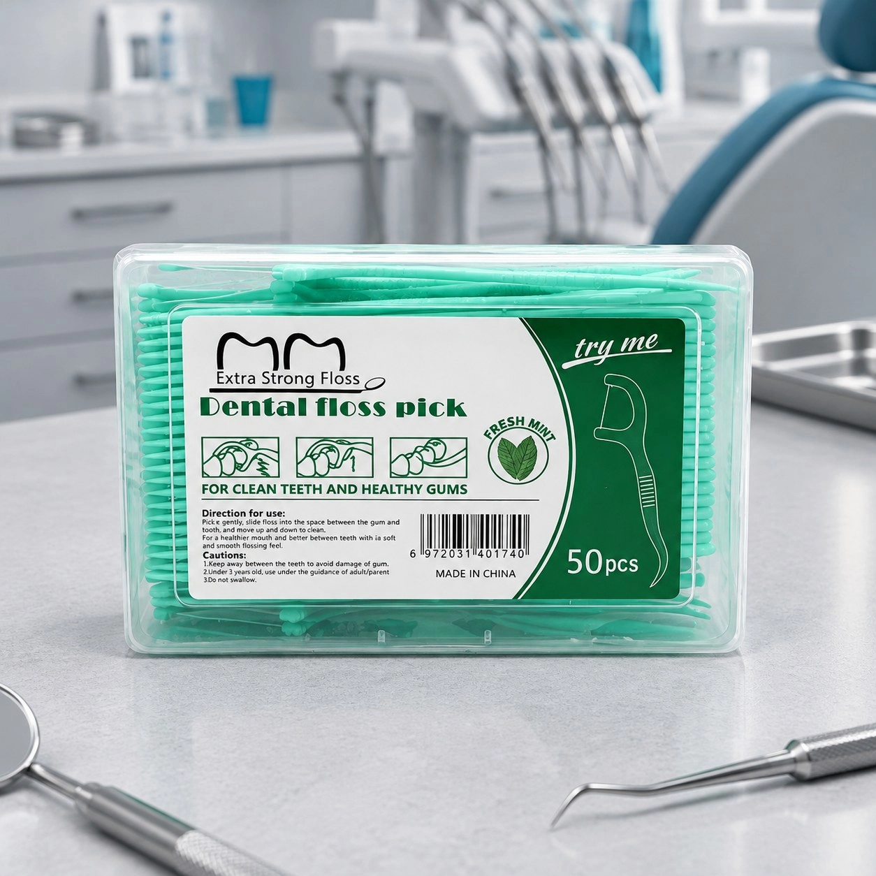 Oratek Флосс з тримачем М'ята GT0851D 50 шт — Засоби особистої гігієни