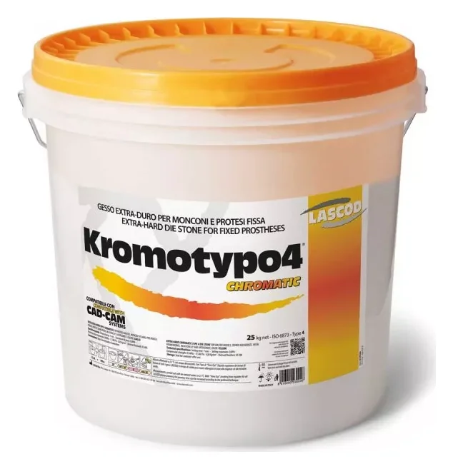 Lascod Гіпс Kromotypo суперміцний (4 клас) хроматик 25 кг — Матеріали зуботехнічні