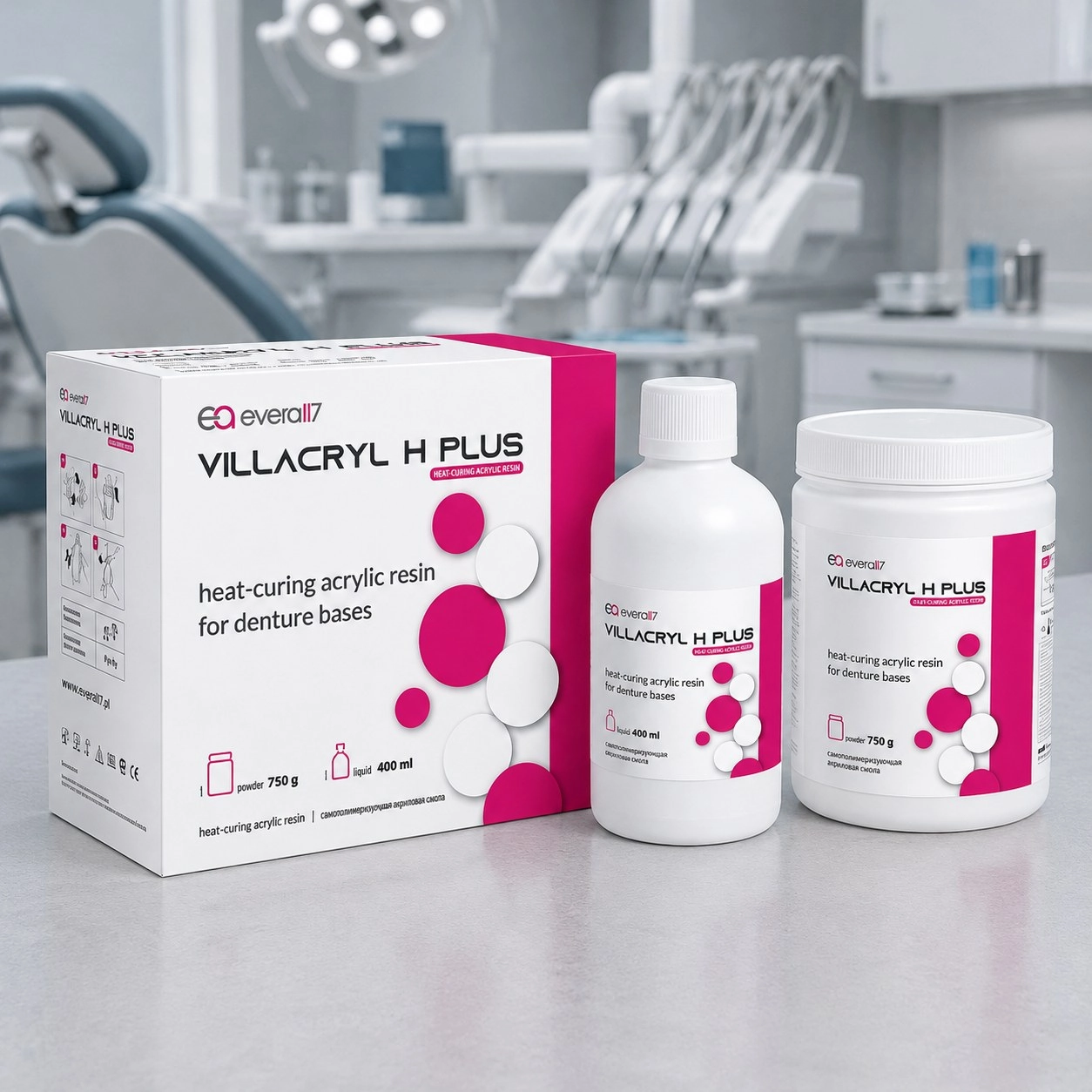 Zhermack Villacryl H Plus (Віллакріл) 750 г + 400 мл — Матеріали зуботехнічні