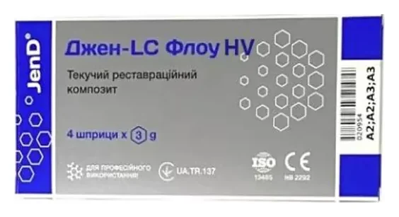 JenDental Jen LC-Flow HV (Джен-ЛС Флоу) 4 x 3 г — Матеріали терапевтичні