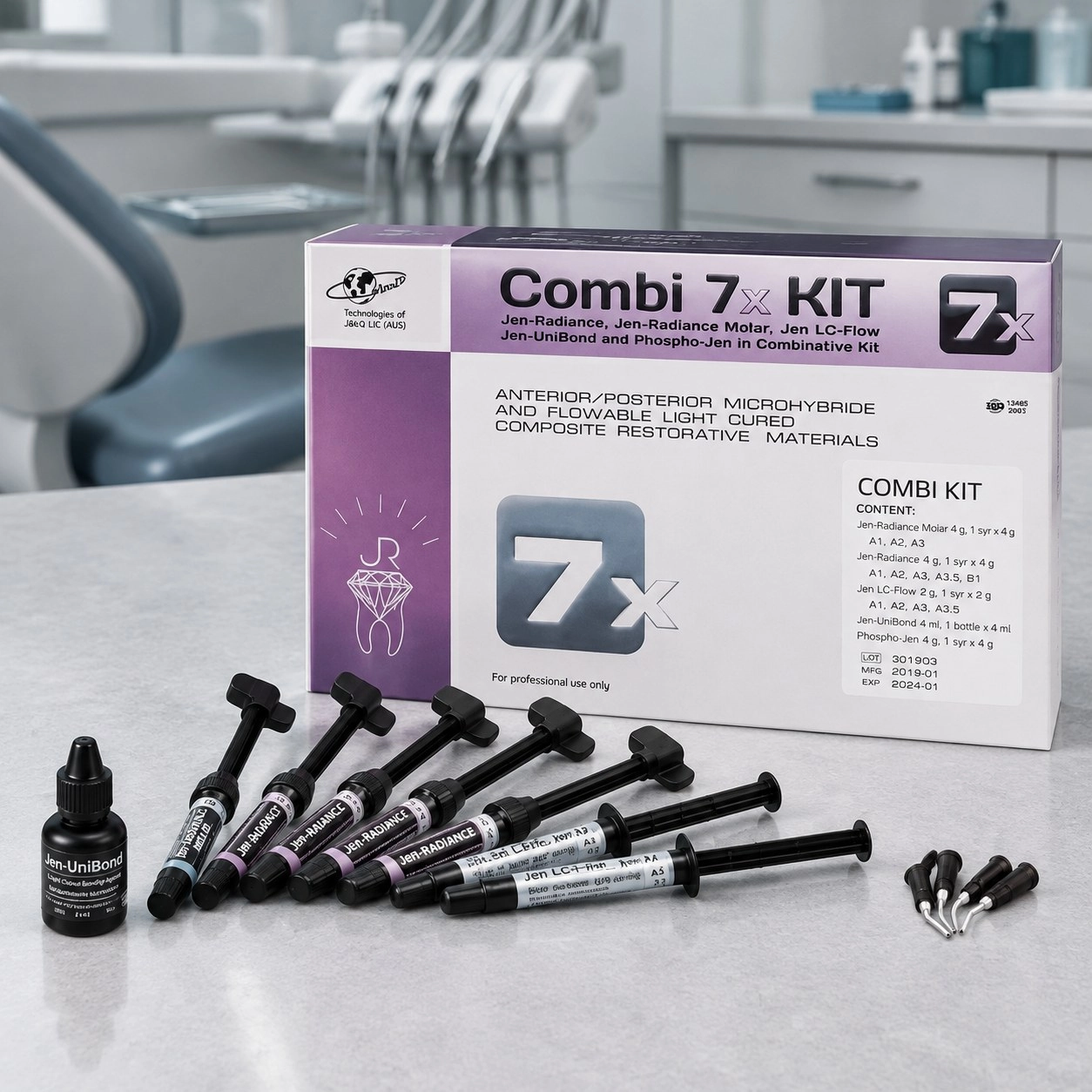 JenDental Jen-Radiance NEW Combi Kit (Джен Радіанс) набір 7 x 4 г — Матеріали терапевтичні