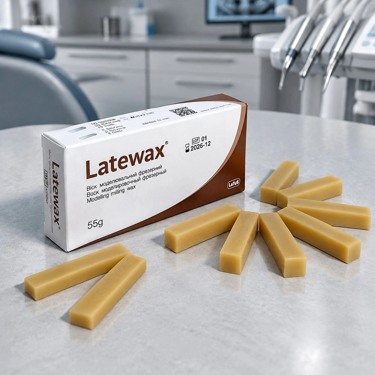 Латус Латевакс (Latewax) віск моделювальний фрезерний 55 г — Матеріали зуботехнічні