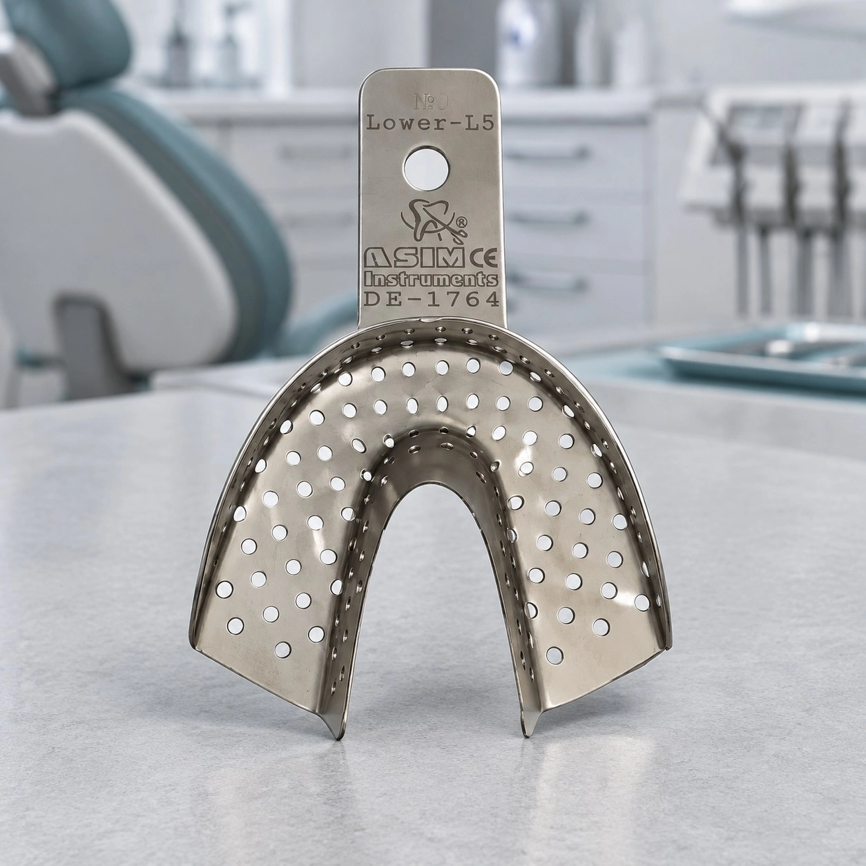 Asim Instruments Ложка для зняття зліпків нижня щелепа №0 DE-1764 — Ортопедичні інструменти