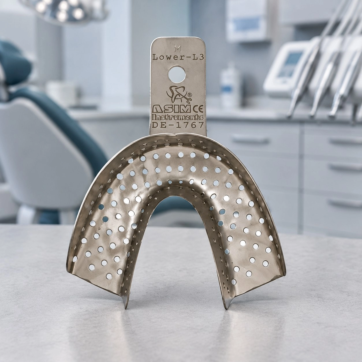 Asim Instruments Ложка для зняття зліпків нижня щелепа №3 DE-1767 — Ортопедичні інструменти