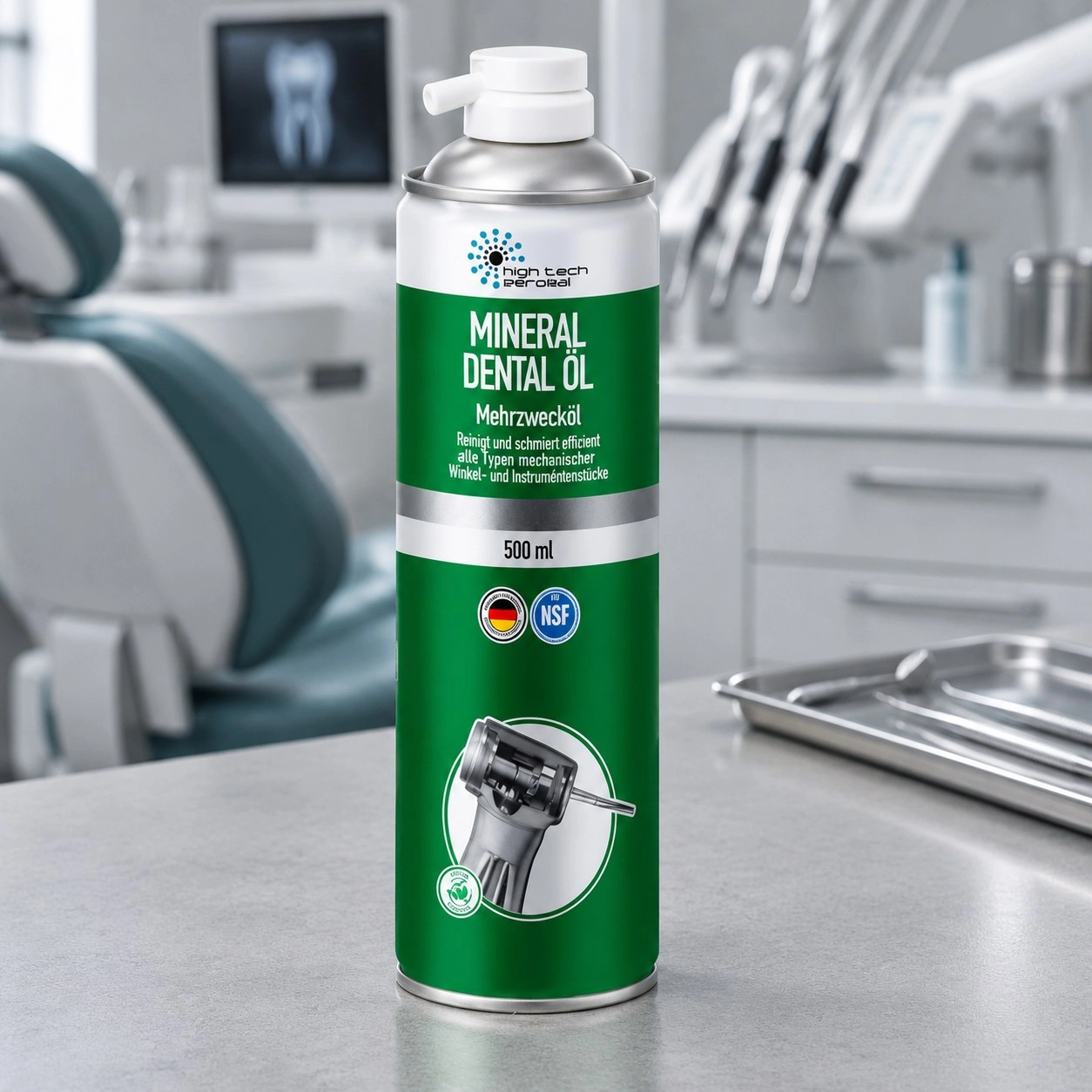 High Tech Aerosol Масло спрей HTA Mineral Dental Oil 500 мл — Супутні товари для наконечників