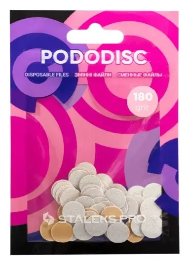 Staleks Набір змінних файлів PDF-10-180 для пододиска Білі 180 грит 50 шт — Інструменти для манікюру