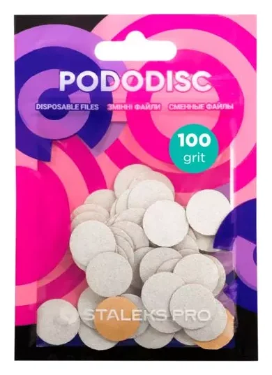 Staleks Набір змінних файлів PDF-15-100 для пододиска Білі 100 грит 50 шт — Інструменти для манікюру
