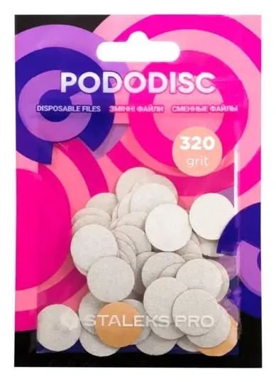 Staleks Набір змінних файлів PDF-15-320 для пододиска Білі 320 грит 50 шт — Інструменти для манікюру