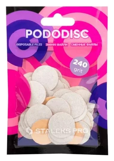 Staleks Набір змінних файлів PDF-20-240 для пододиска Білі 240 грит 50 шт — Інструменти для манікюру