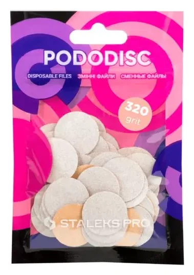 Staleks Набір змінних файлів PDF-20-320 для пододиска Білі 320 грит 50 шт — Інструменти для манікюру