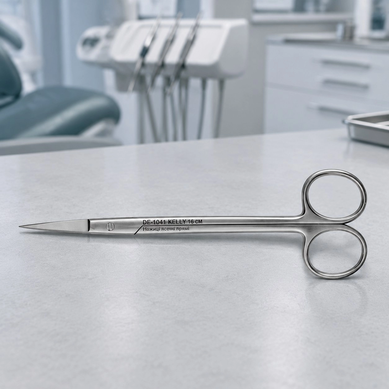 Asim Instruments Ножиці ясенні прямі Kelly 16 см DE-1041 — Хірургічні інструменти