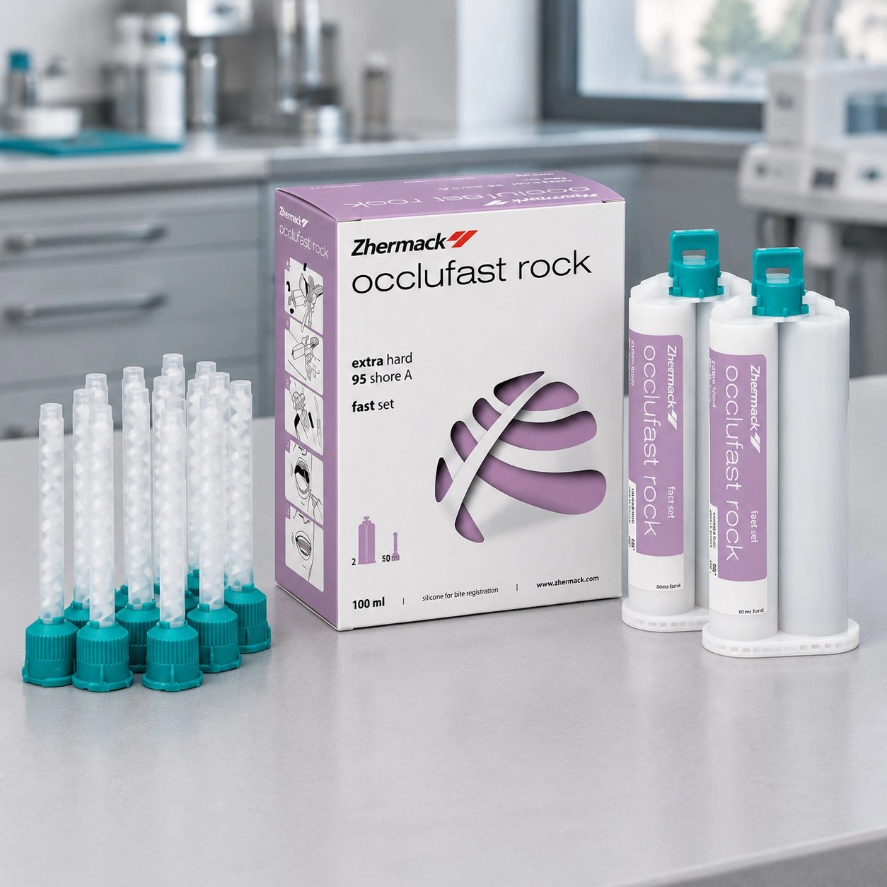 Zhermack Occlufast Rock (Оклюфаст рок) 2 х 50 мл — Матеріали зуботехнічні