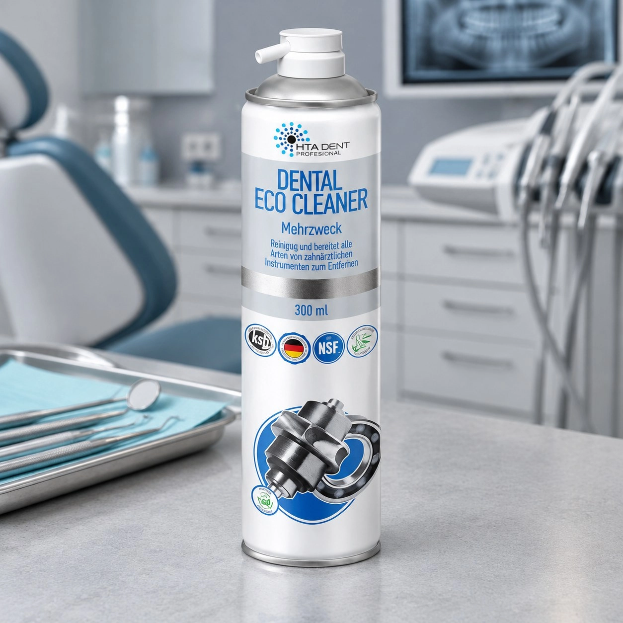 High Tech Aerosol Очищувач спрей для наконечників HTA Dental Eco Cleaner 300 мл — Супутні товари для наконечників