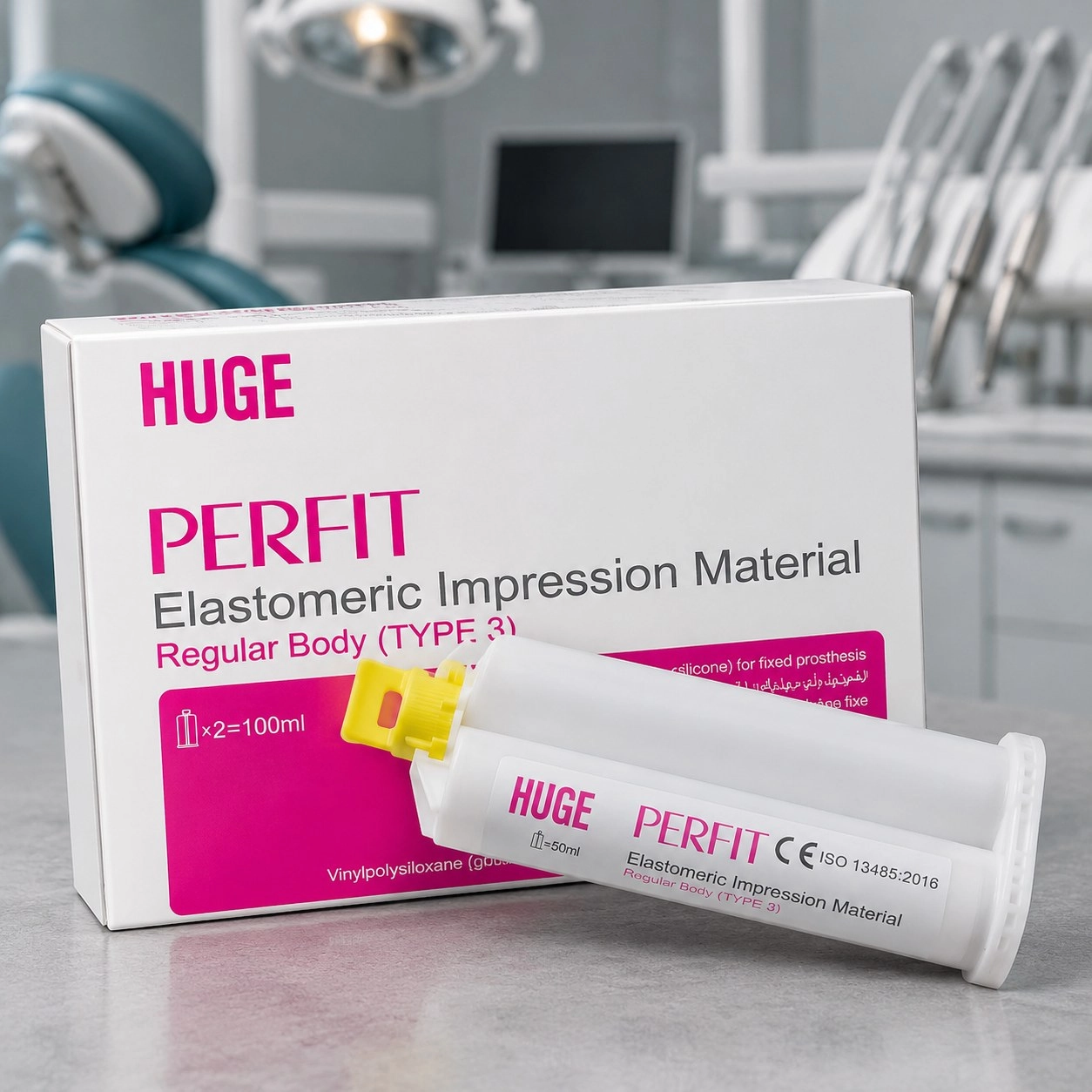 HUGE PERFIT A-Silicone Regular Body (Перфіт Регуляр Боді) Коректор 2 x 50 мл — Матеріали зуботехнічні