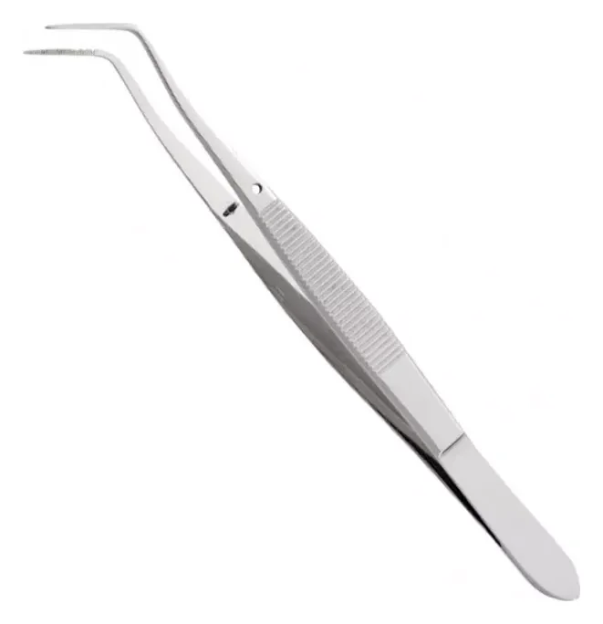 Asim Instruments Пінцет стоматологічний College Curved Tip 15 см DE-412 — Терапевтичні інструменти