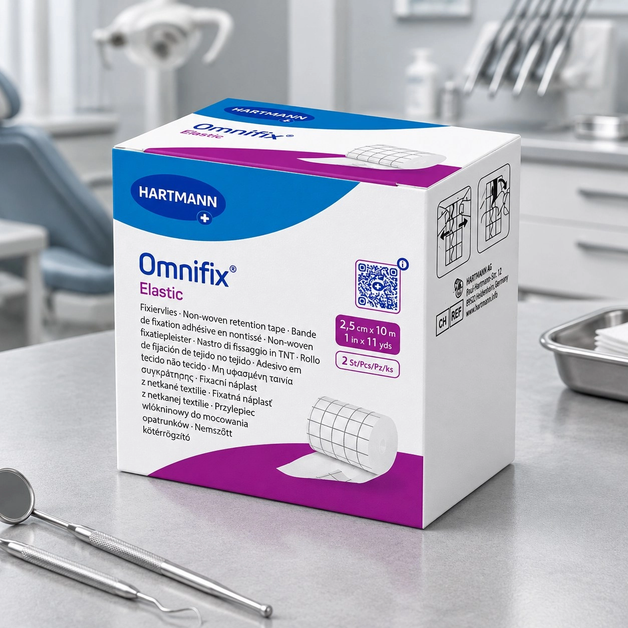 HARTMANN Пластир еластичний самофіксуючий Omnifix (2.5 см х 10 м) 2 шт — Розгрузки та тейпи