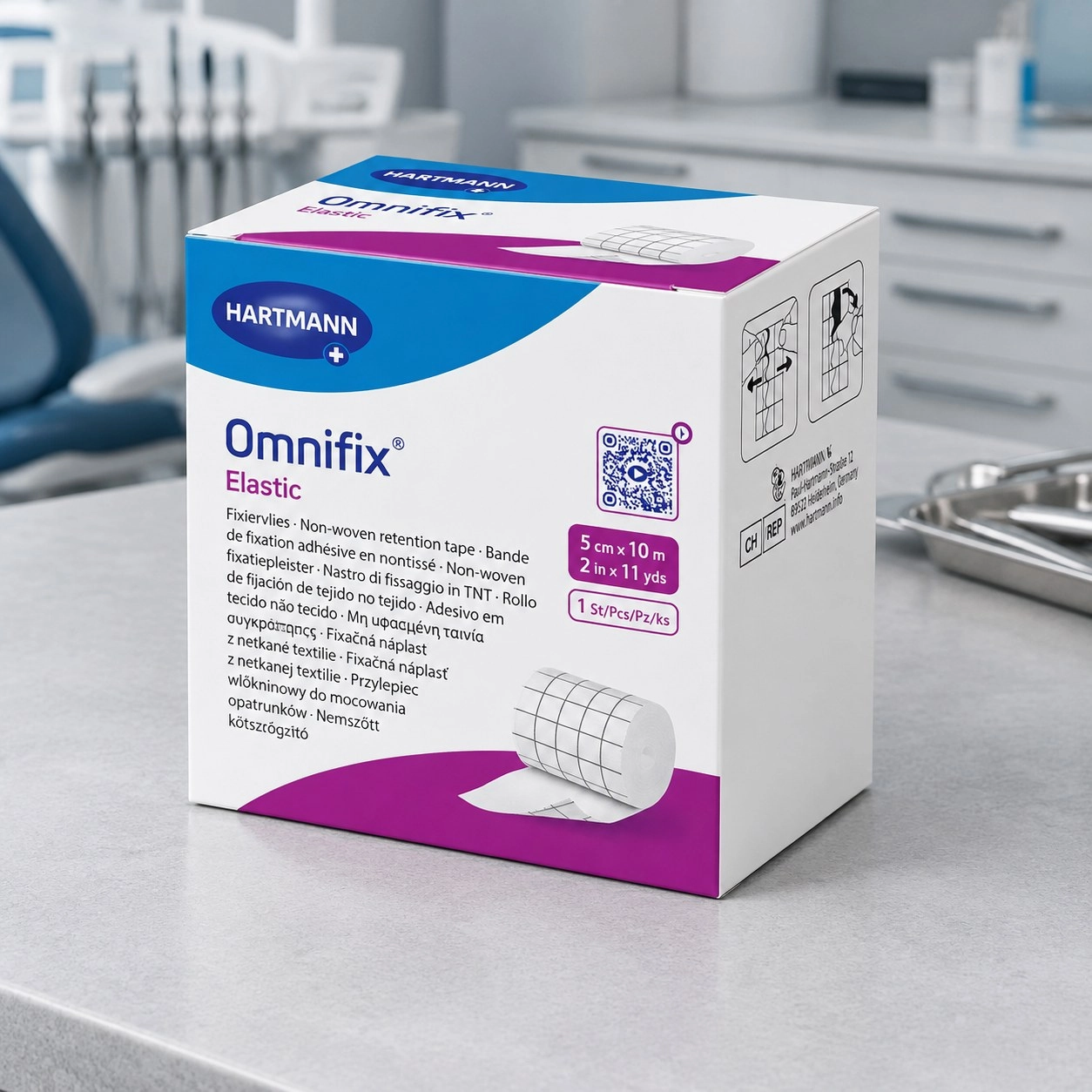 HARTMANN Пластир еластичний самофіксуючий Omnifix (5 см х 10 м) 2 шт — Розгрузки та тейпи