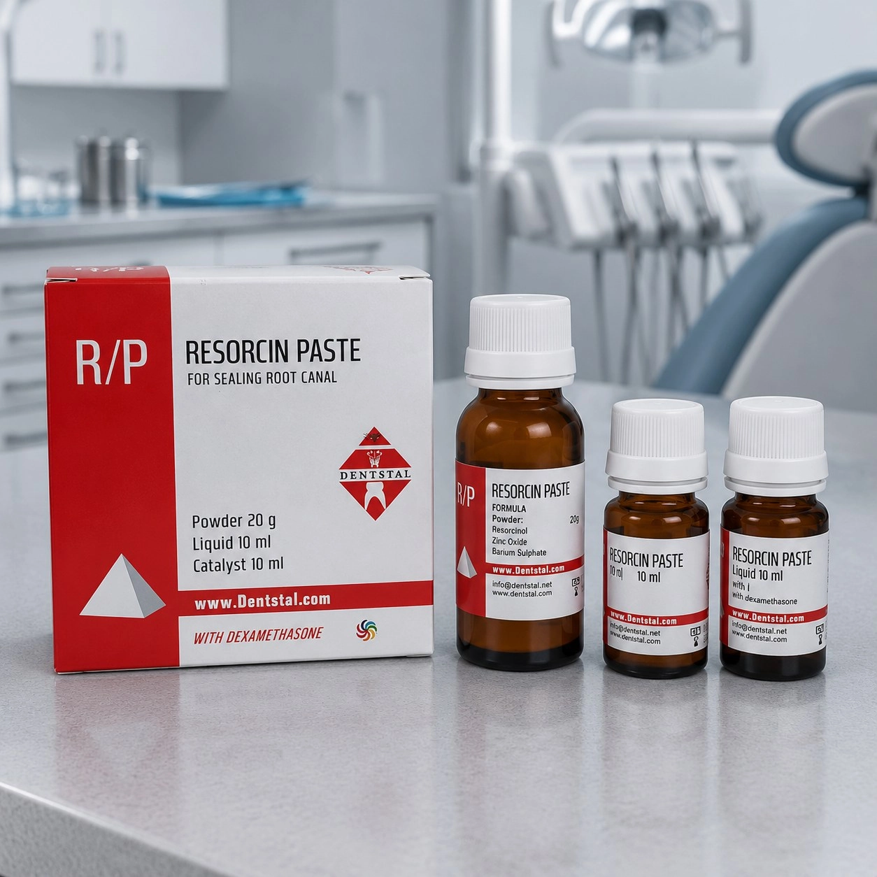 Dentstal Резорцинна паста R/P з дексаметазоном 20 г + 10 мл — Матеріали терапевтичні