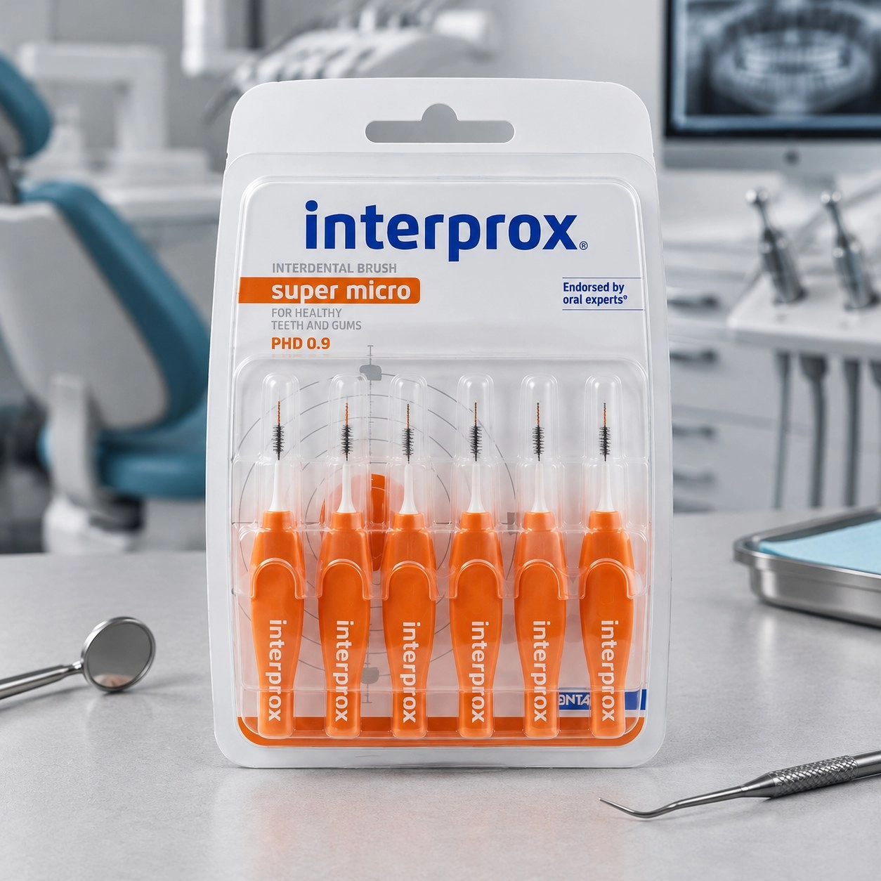 DENTAID Щітка міжзубна INTERPROX 4G, SUPER MICRO 0.9 мм, 6 шт — Засоби особистої гігієни