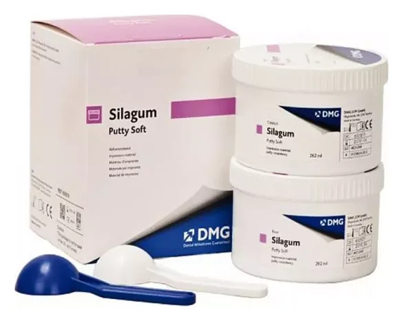 DMG Silagum Putty Soft A-Silicone (Силагум Путті Софт) База 2 x 262 мл — Матеріали зуботехнічні