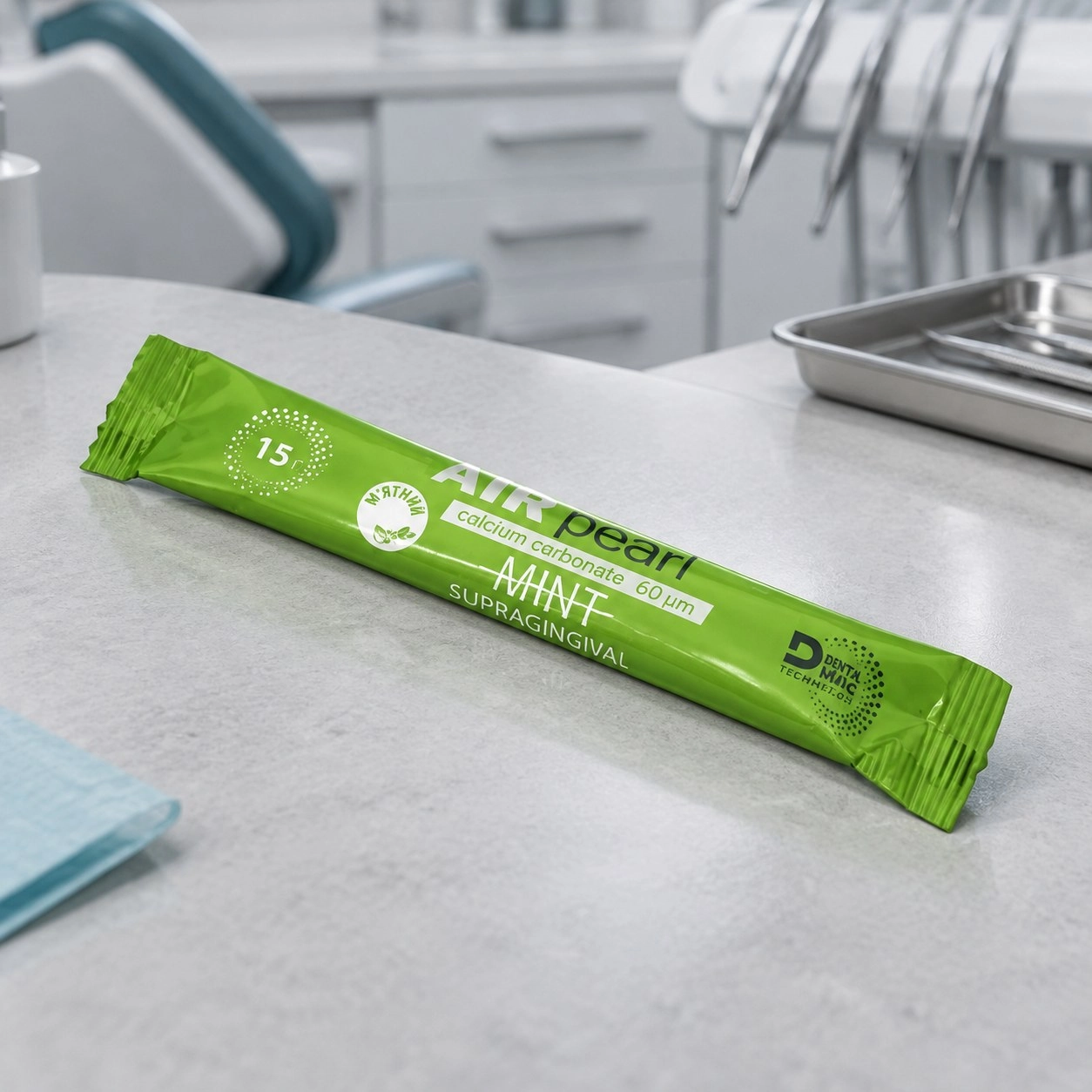 Dentamax Сода для AirFlow MaxPowder Air Pearl (бікарбонат Ca) 60 мкм М'ята 15 г — Матеріали терапевтичні