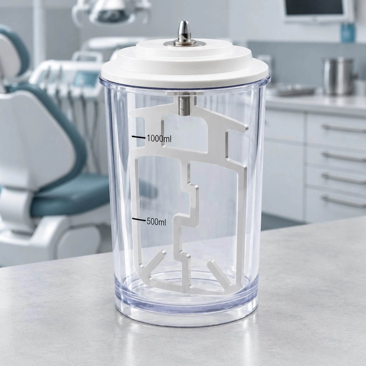 Denstar Склянка для вакуумного змішувача 1000 мл Vortex Vacuum Mixer DS-800 — Обладнання зуботехнічне