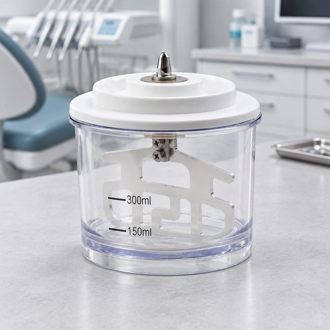 Denstar Склянка для вакуумного змішувача 300 мл Vortex Vacuum Mixer DS-800 — Обладнання зуботехнічне