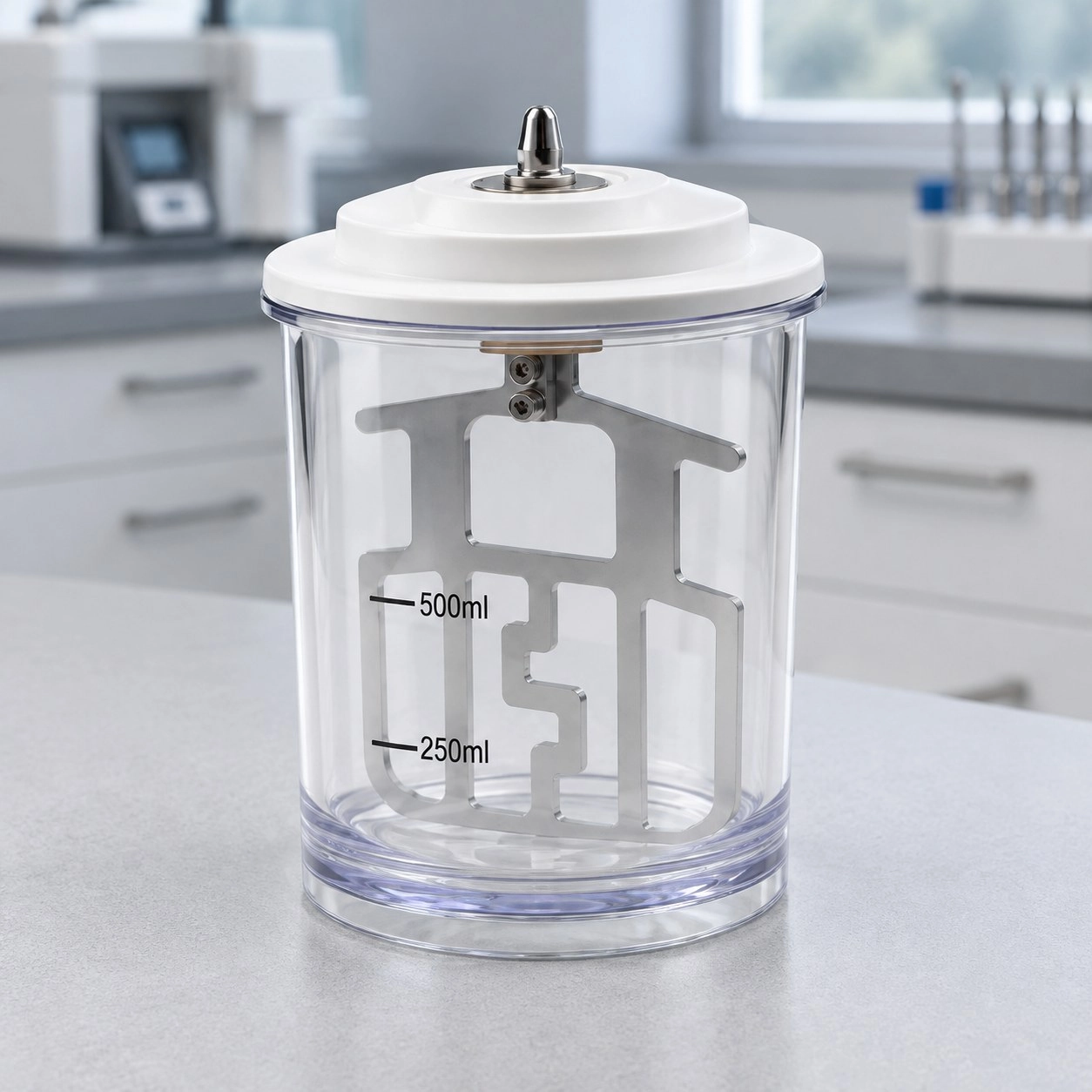 Denstar Склянка для вакуумного змішувача 500 мл Vortex Vacuum Mixer DS-800 — Обладнання зуботехнічне