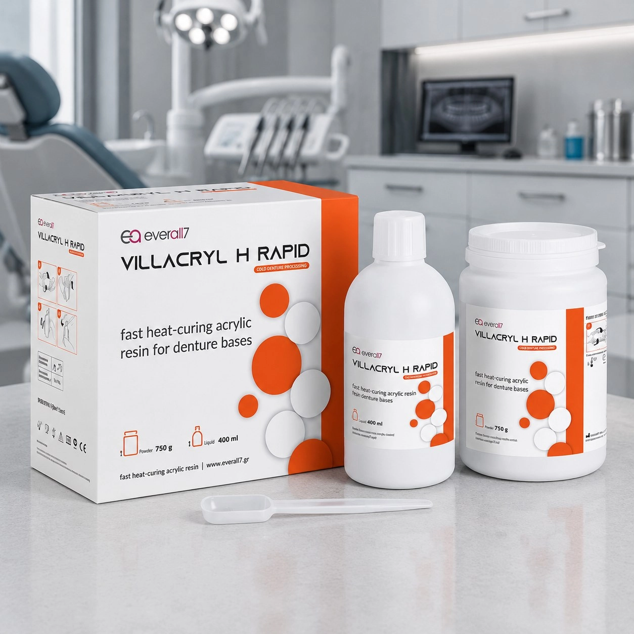 Zhermack Villacryl H Rapid (Віллакріл) 750 г + 400 мл — Матеріали зуботехнічні