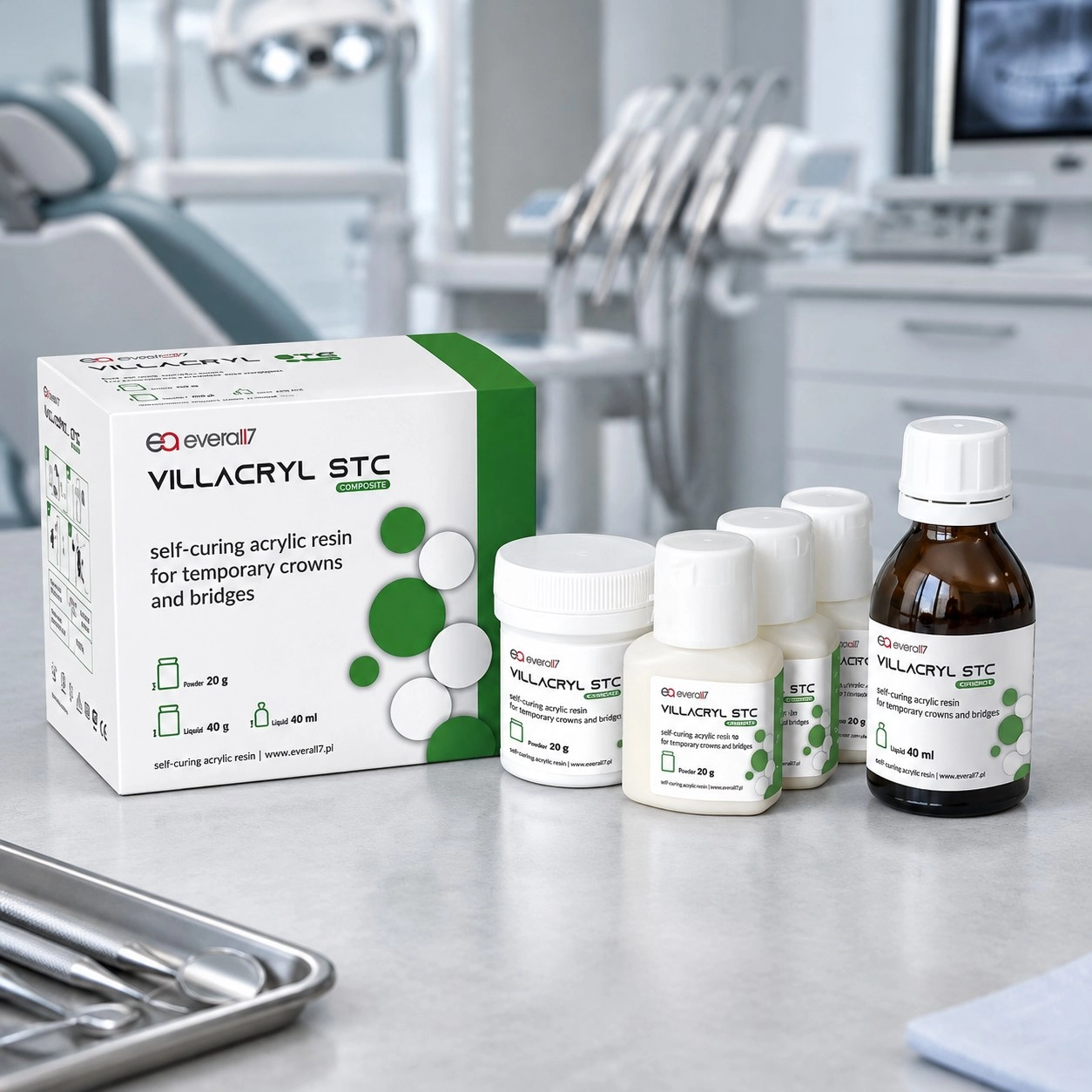 Zhermack Villacryl STC (Віллакріл) 3 x 20 г + 40 мл — Матеріали зуботехнічні