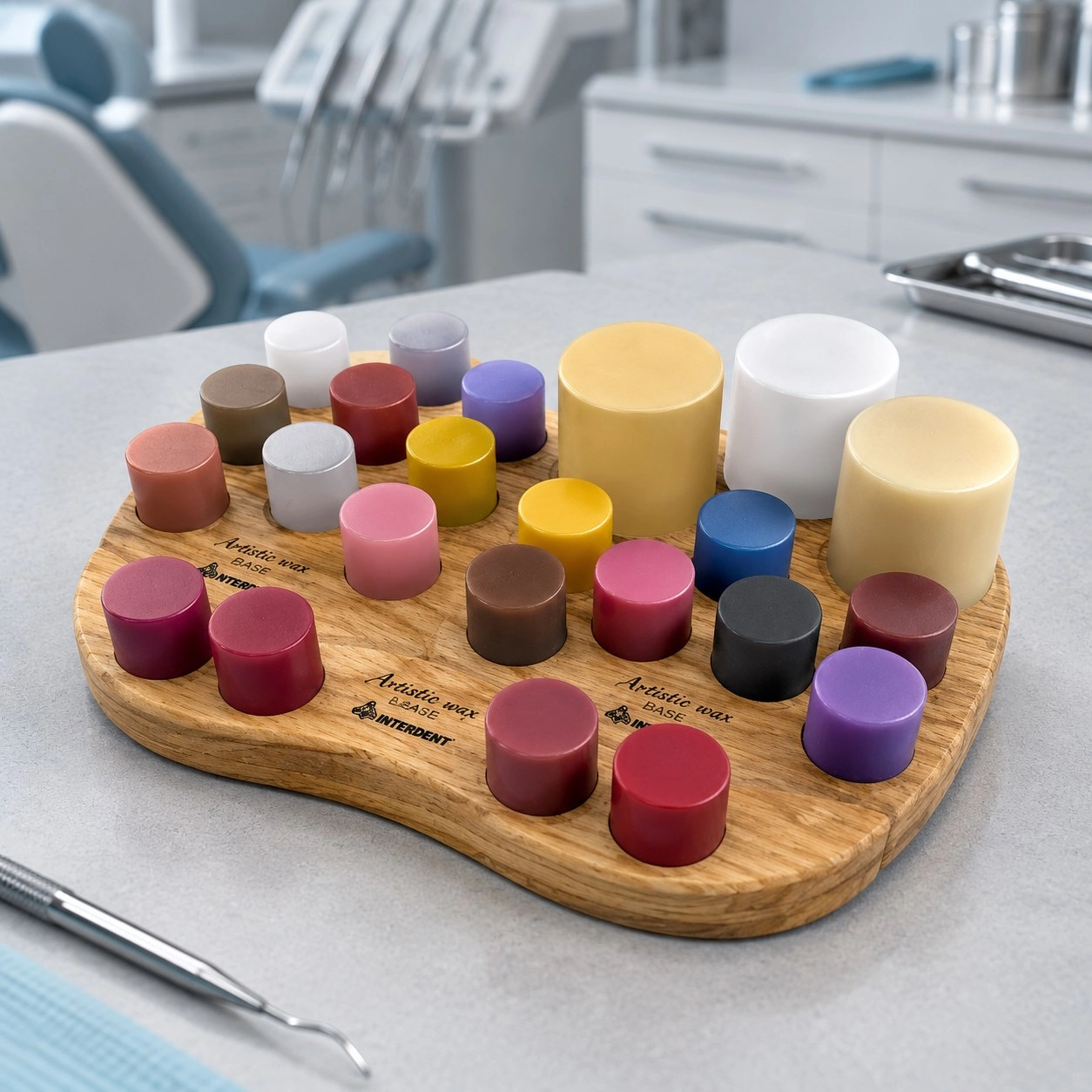 Віск естетичне моделювання ARTISTIC WAX BASE 3 x 30 + 7 x 5 г, INTERDENT 1852 — Матеріали зуботехнічні