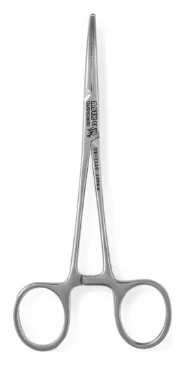 Asim Instruments Затискач кровоспинний Kelly вигнутий 14 см DE-1110 — Хірургічні інструменти