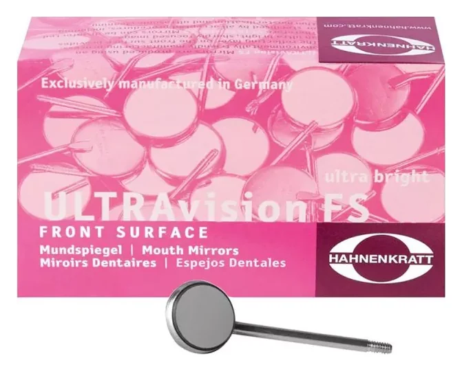 Дзеркало стоматологічне ULTRAvision FS Hahnenkratt (Ханекрат) пласке №4 — Терапевтичні інструменти